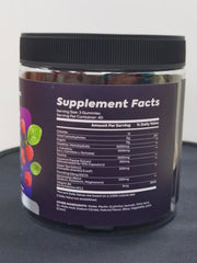 Bageto Gummies label displays ingredients including taurine and electrolytes