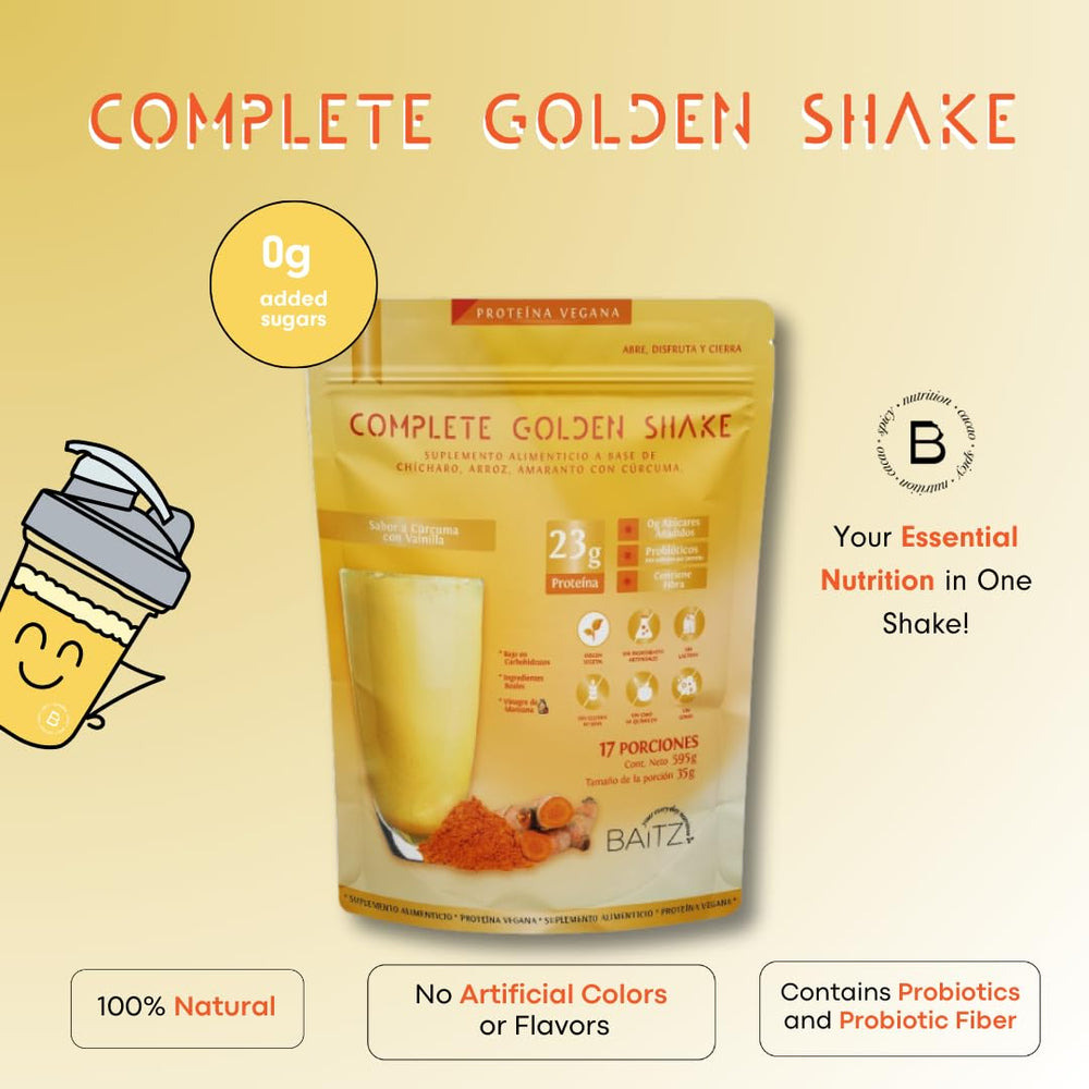 Baitz Complete Golden Shake glass of vanilla turmeric shake after a workout