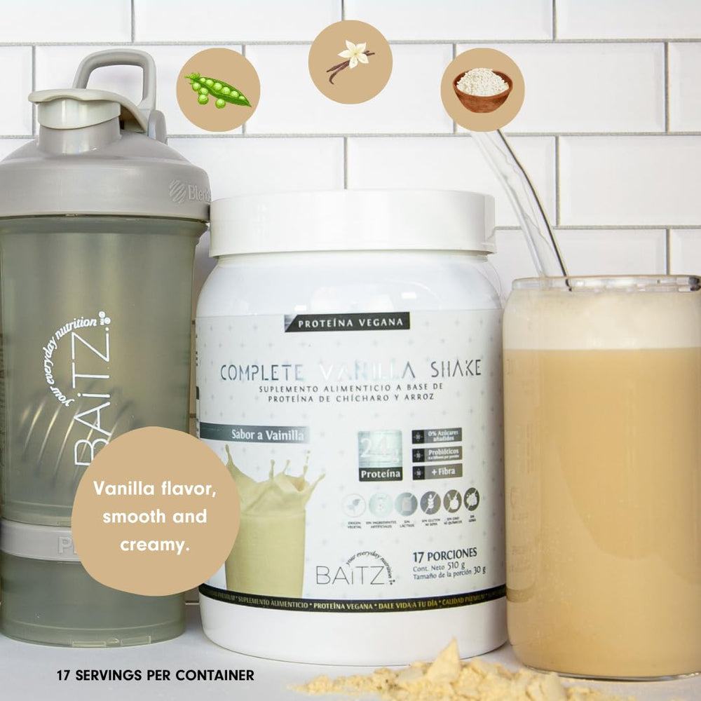 Baitz Complete Vanilla Shake probiotic blend supports daily digestion