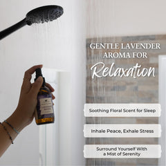 Baja Basics lavender room mist creates a tranquil bedroom atmosphere.