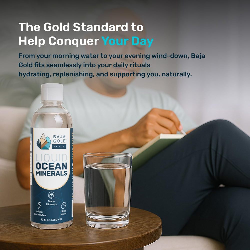 Baja Gold hydration scene suggesting balanced taste and electrolytes