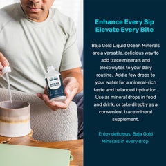 Baja Gold Ocean Minerals added to smoothie for a mineral boost.