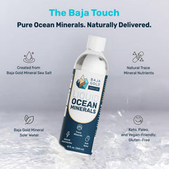 Baja Gold ocean minerals sea salt closeup highlighting natural source of minerals