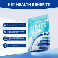 BAKAKOUL HMB and L-Leucine gummies close-up texture