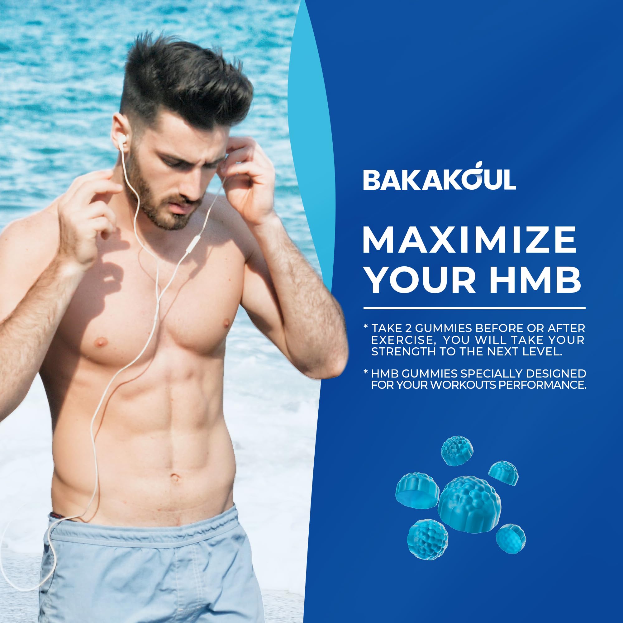 BAKAKOUL gummies with shaker for workout use