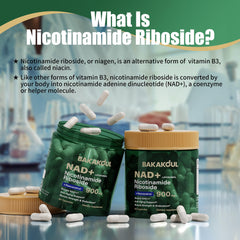 Close-up of the 900mg NAD+ per serving on the BAKAKOUL label