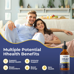 BAKAKOUL Shilajit liquid drops ingredient panel highlights Ashwagandha, Turmeric, Black Musli.