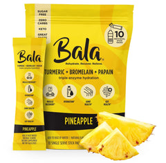 Bala Enzyme Hydration Pineapple Pack shows on-the-go convenience for quick hydration.