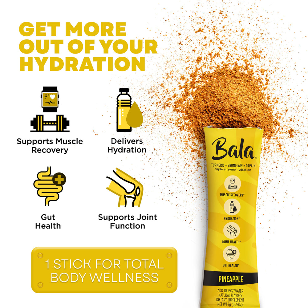 Bala Enzyme Pineapple dissolving in water emphasizes refreshing, sugar-free hydration.