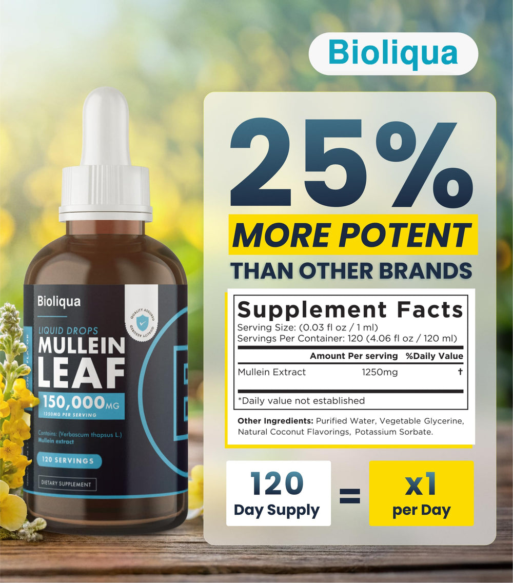 Balance Bioliqua Mullein Drops dropper in action showing simple dosing.