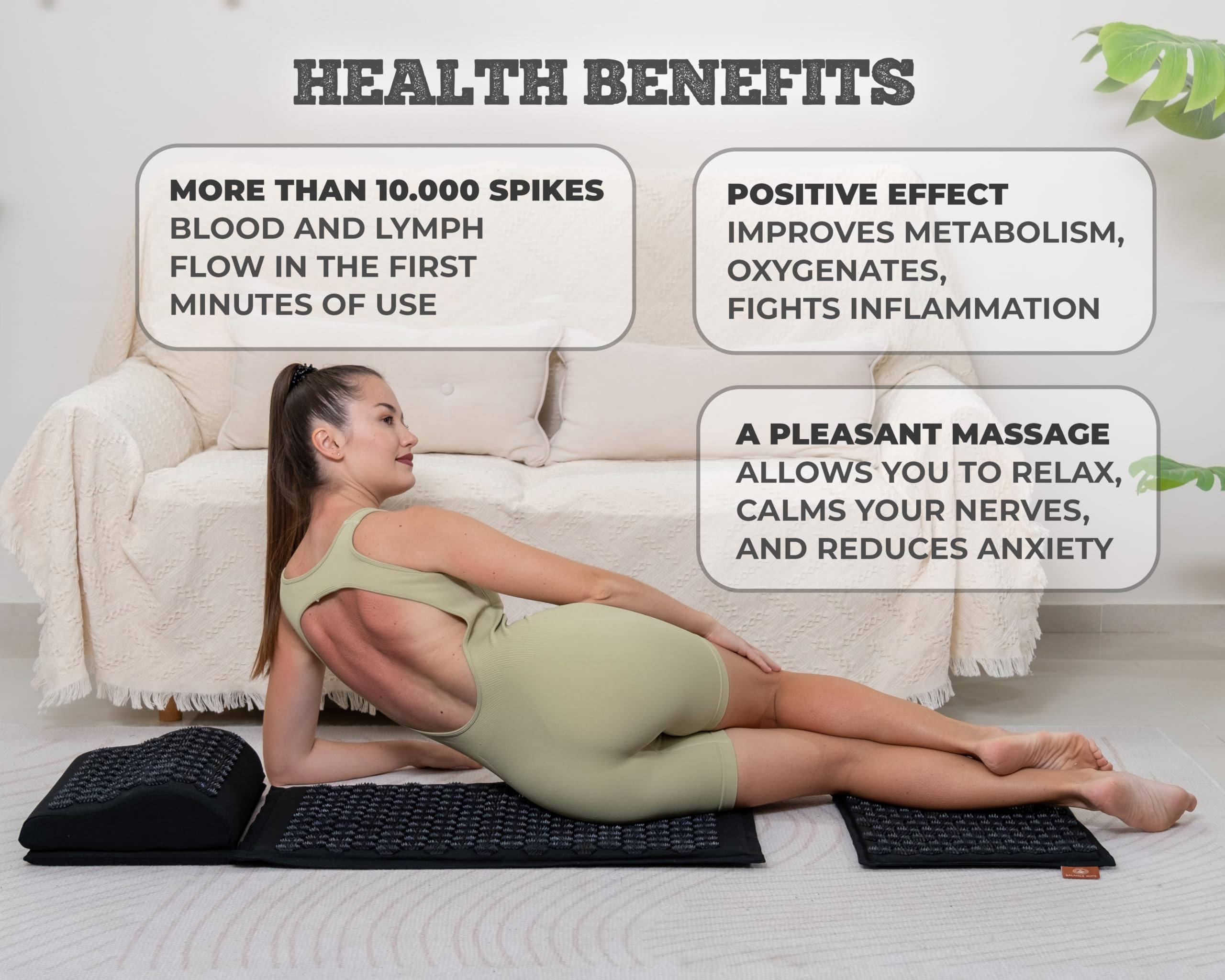 Balance Mate night-use scene suggests a calming pre-sleep ritual.