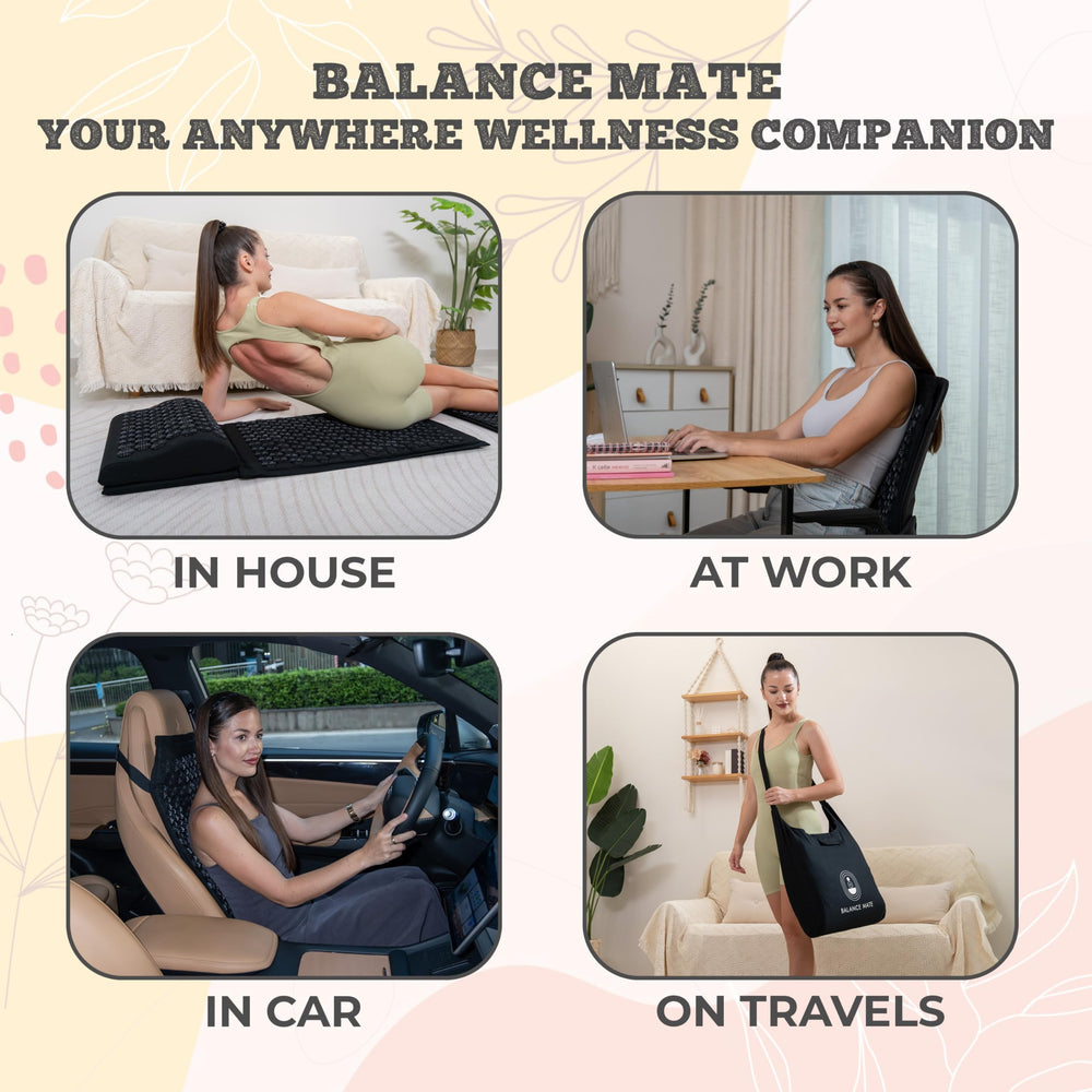 Balance Mate yoga and meditation pillow adds comfort during sessions.