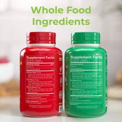 Balance of Nature Fruits capsules pouring to show the fruit-rich formula