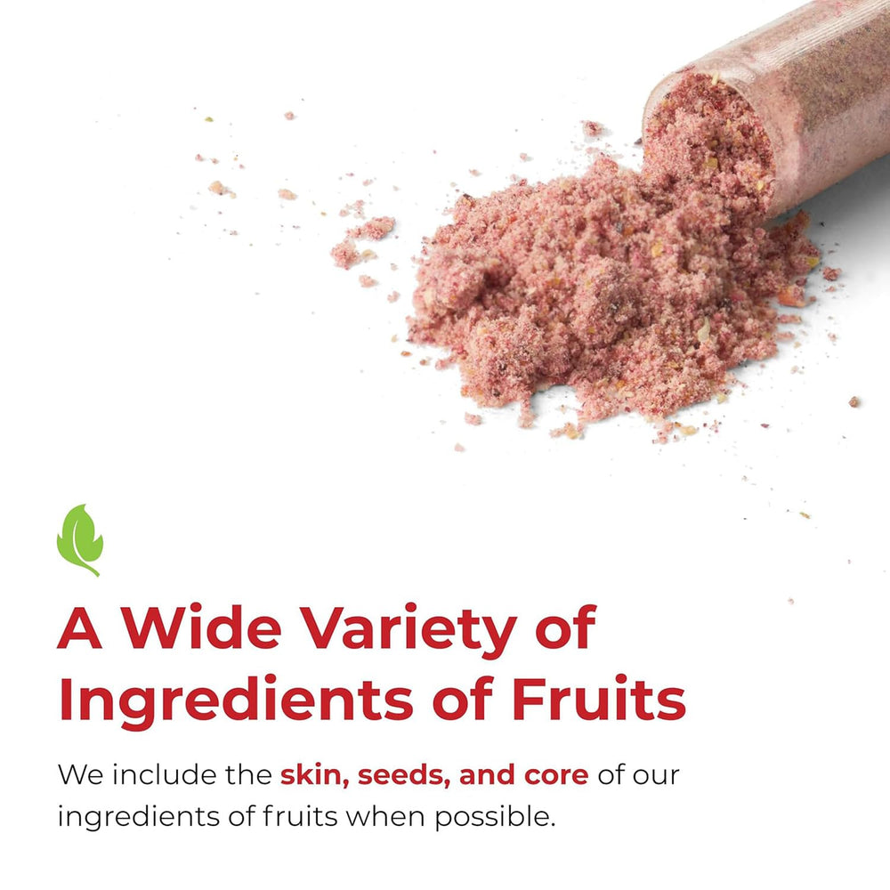 Balance of Nature Fruits ingredients list features aloe vera and berries.