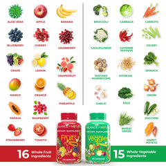 Balance of Nature Veggies bottle label highlighting gluten-free vegan formula