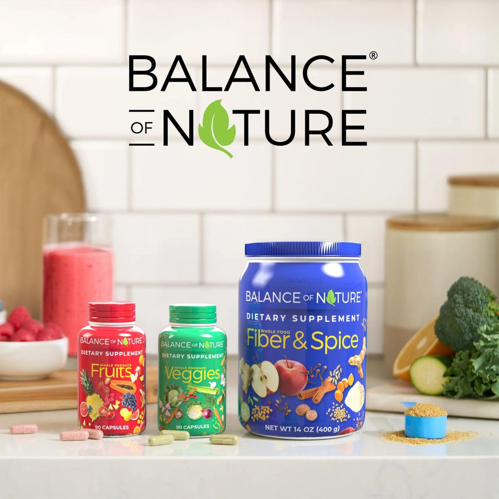Balance of Nature whole health system bundle with Fruits & Veggies and Fiber & Spice