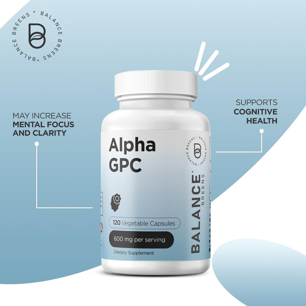 Balancebreens Alpha GPC capsules close-up highlighting veggie capsules for easy intake