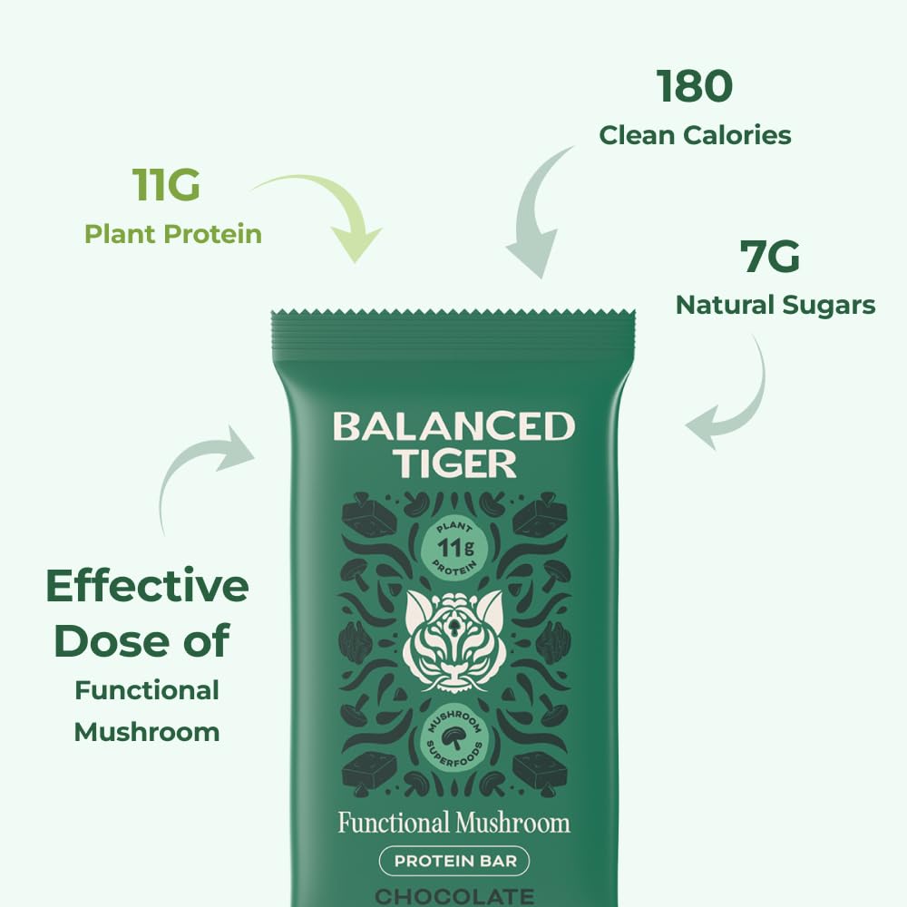 Balanced Tiger bar bite-shot conveys chewy texture and chocolate flavor for satisfying snack.