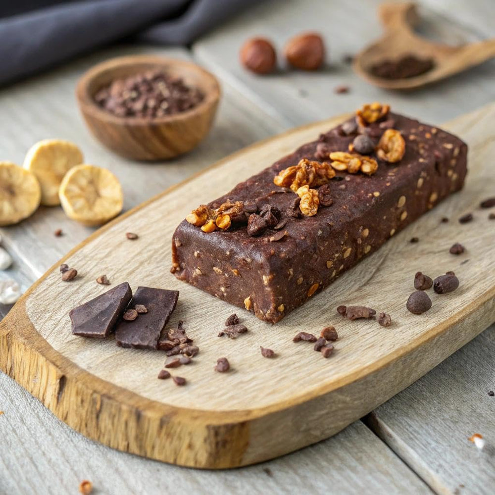 Balanced Tiger bar ingredients-label highlights non-animal origins and clean sustainability.