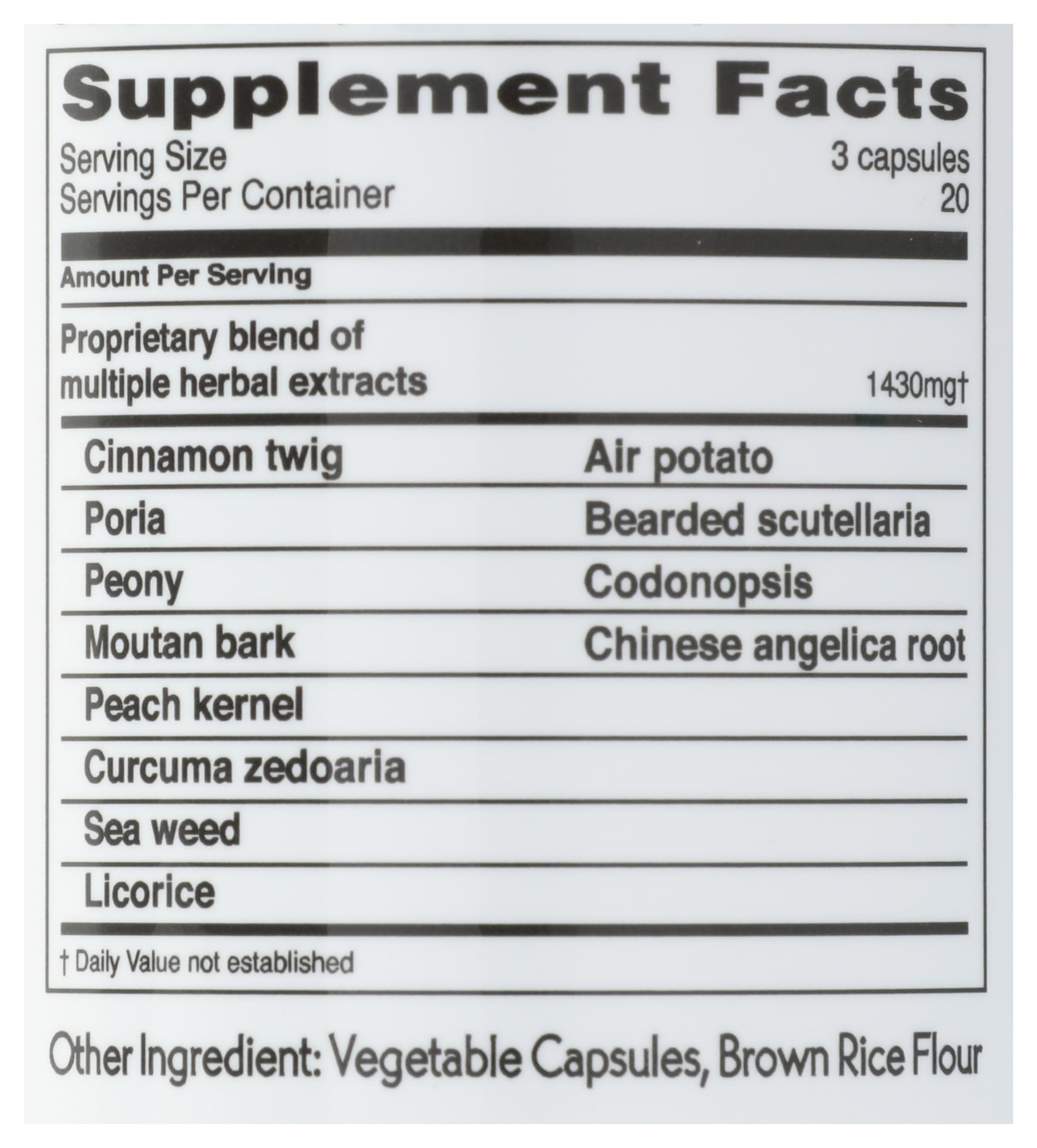 Balanceuticals Ovary & Uterus Clean packaging inset for daily wellness ritual