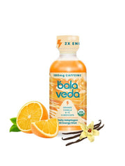 Balaveda Supersonic Citrus bottle front, showcasing a clean energy boost for busy mornings.
