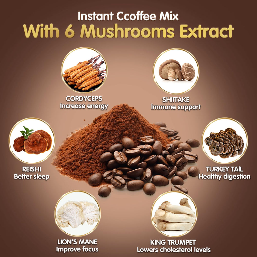 Balincer Mushroom Coffee pour-over into mug, ideal for a quick energy lift.