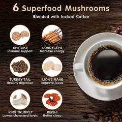 Balincer Mushroom Coffee teaspoon measure for consistent 8–10 oz servings