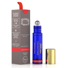 BALIPURA aura roll-on crystals closeup fostering positive energy during meditation.