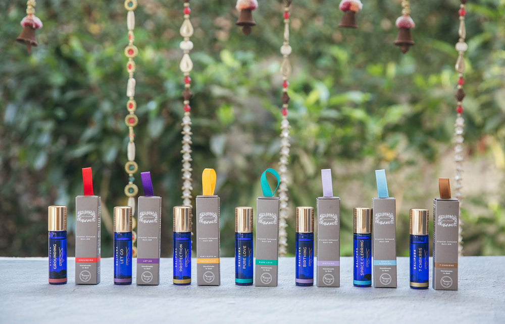 BALIPURA gift-ready packaging emphasizing positive energy and luxury.