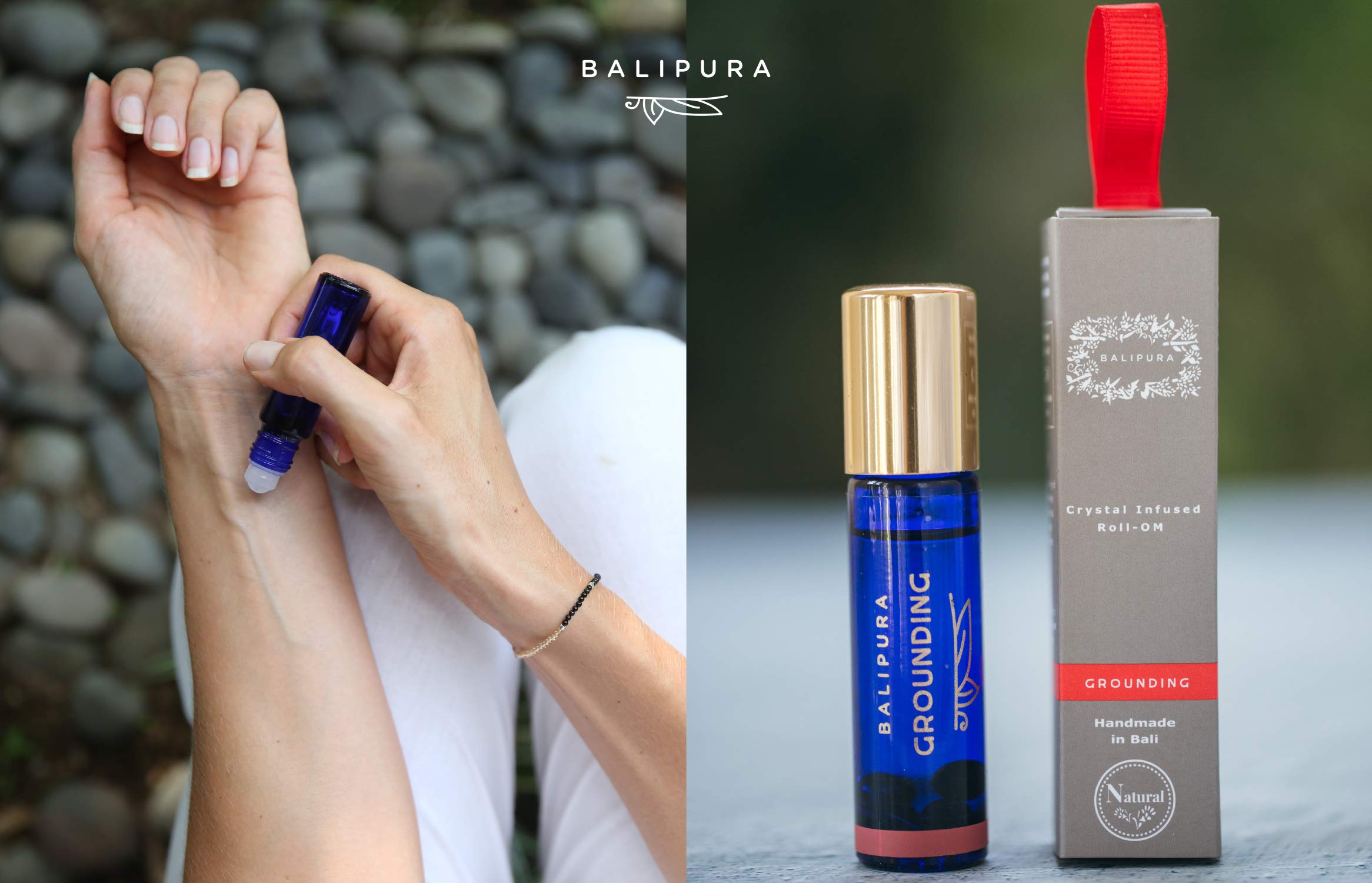 BALIPURA refillable glass bottle packaging for elegant gifting.