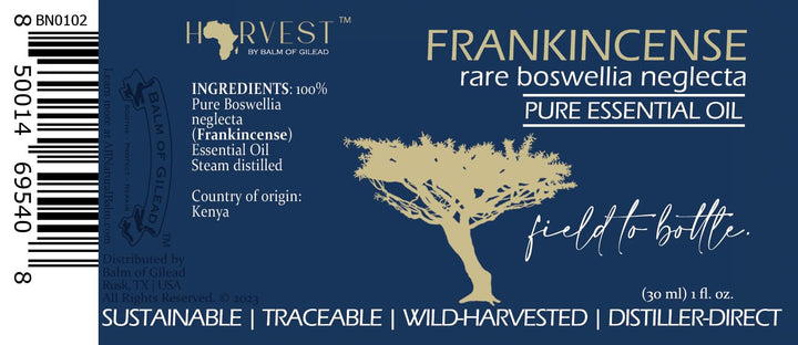 Balm of Gilead Frankincense Oil skin application illustrates luxury skincare ritual