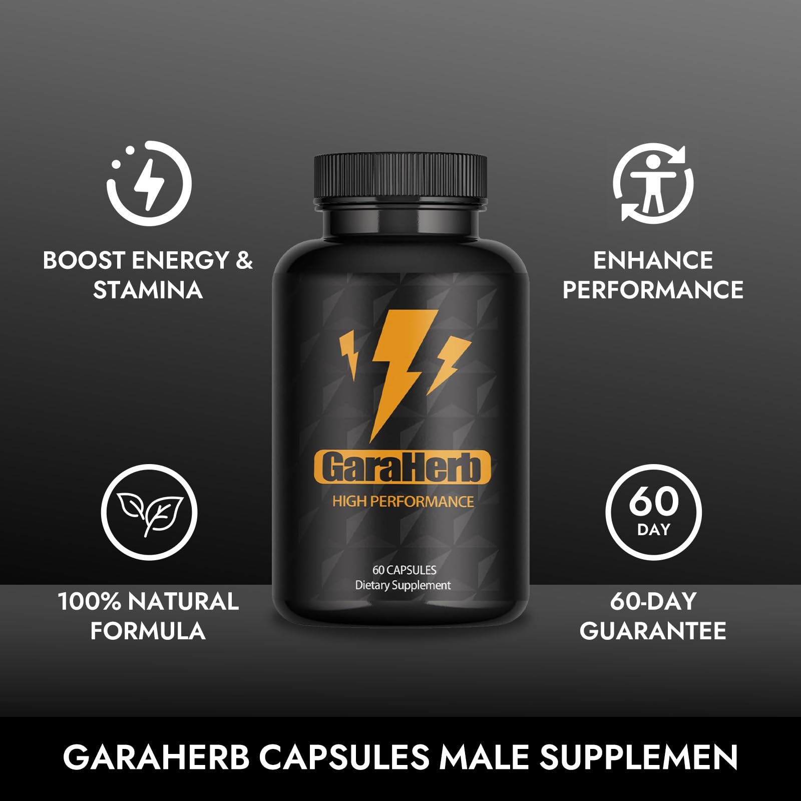 Balmbare GaraHerb capsules closeup, smooth texture and quality of the capsules.