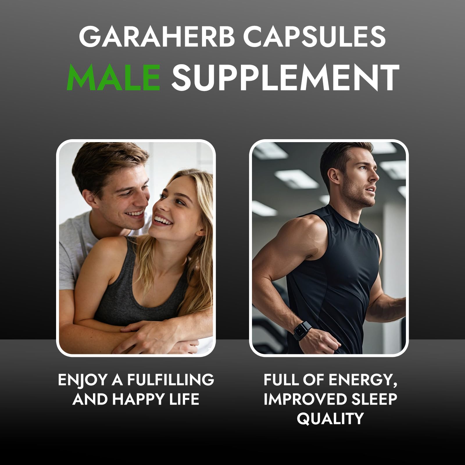 Balmbare GaraHerb capsules packaging box, compact for easy storage.