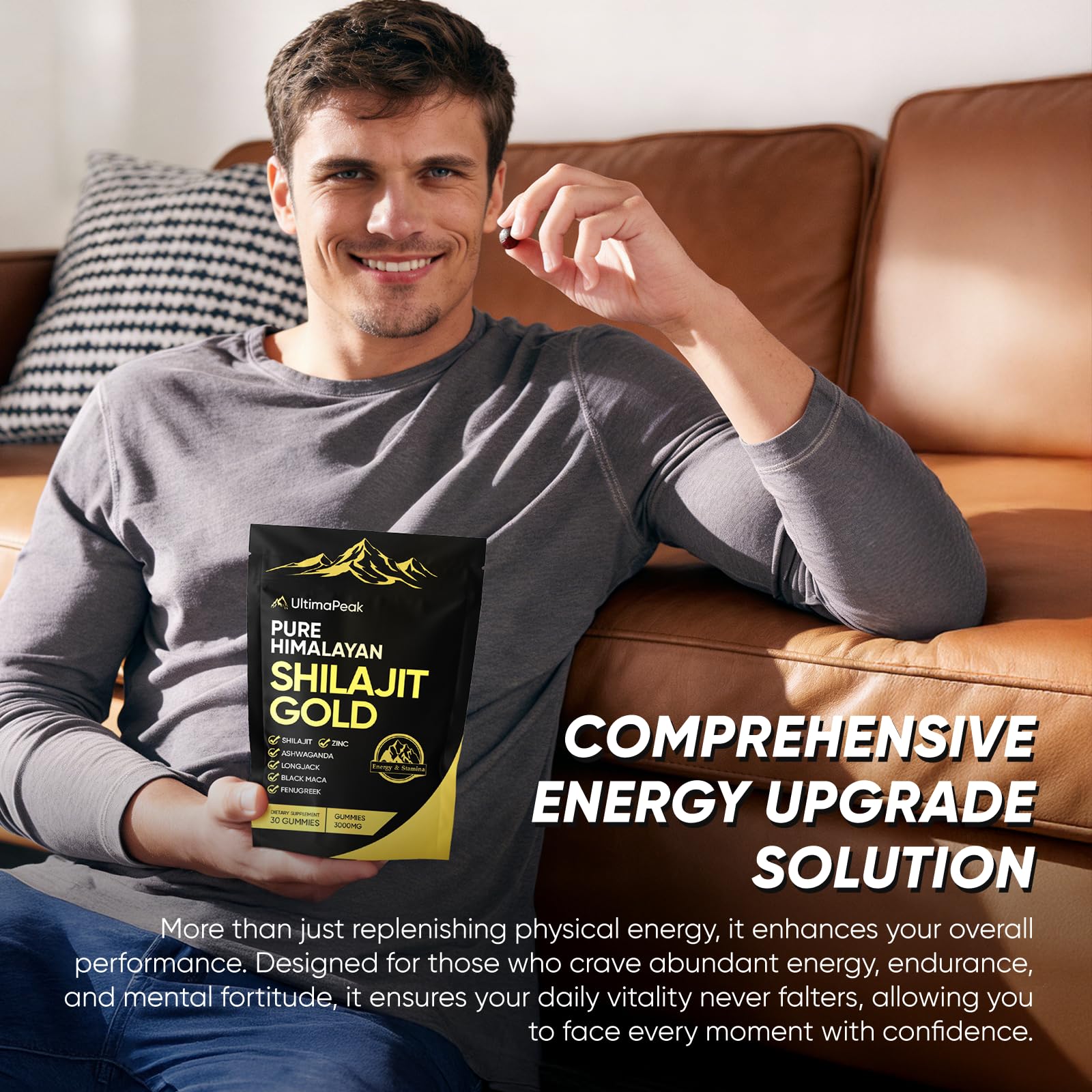 BALMBARE REVIVE GUMMIES UltimaPeak ingredients panel highlights minerals and fulvic acid