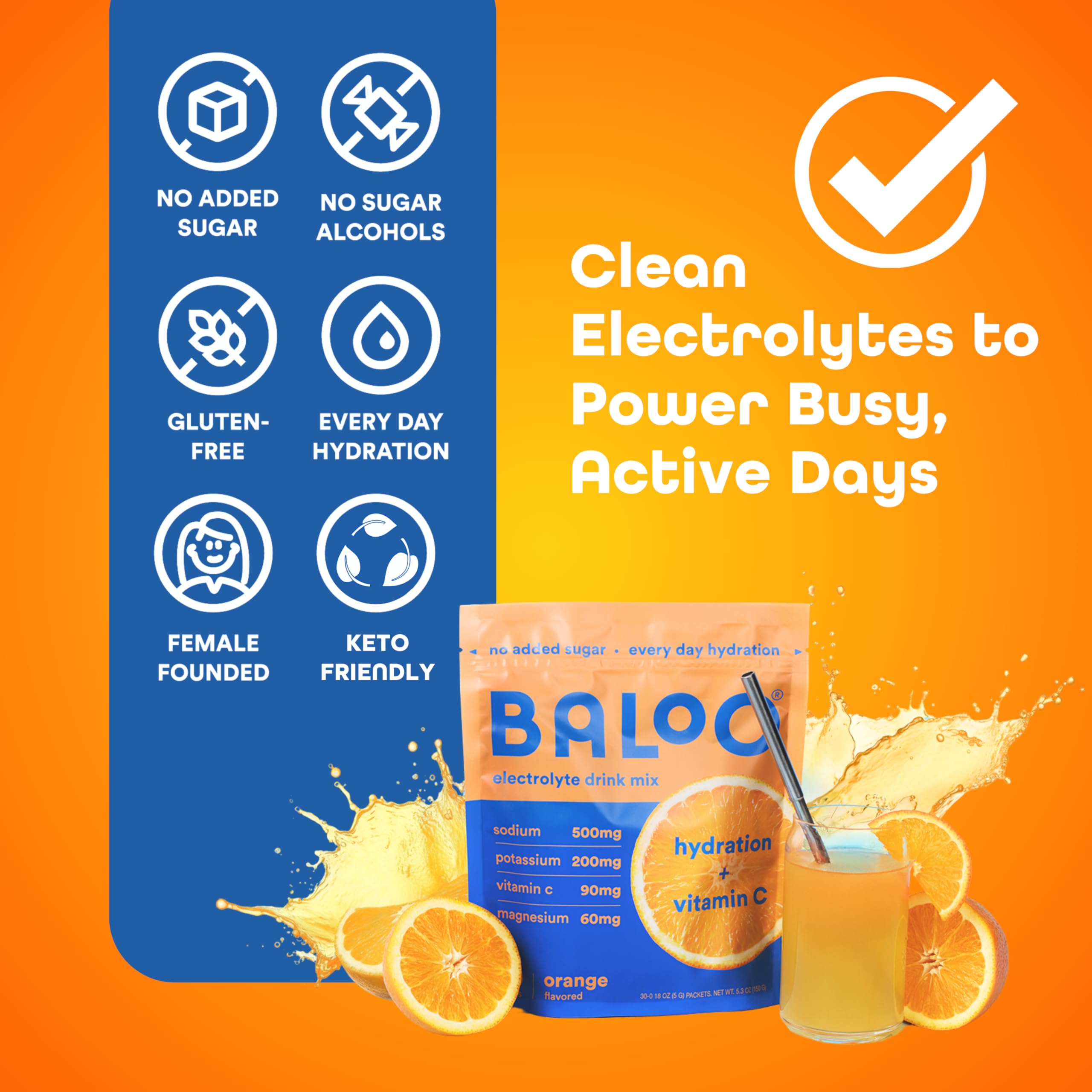 Baloo electrolytes powder dissolving in a glass of water