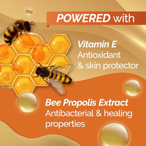 Balsamo Tchakowski propolis close-up highlights natural resin extract.