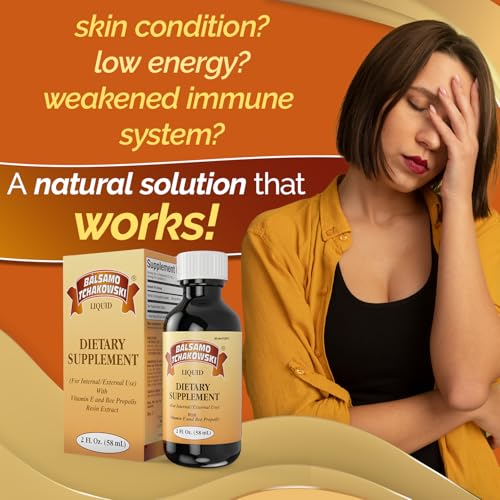 Balsamo Tchakowski close-up shows Vitamin E detail for antioxidant support.