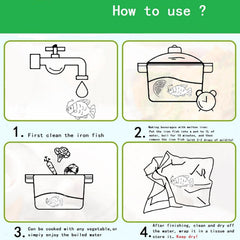 bamOYObu Iron Fish 2-Pack simmer for 10 minutes demonstrates a convenient iron boost in recipes.
