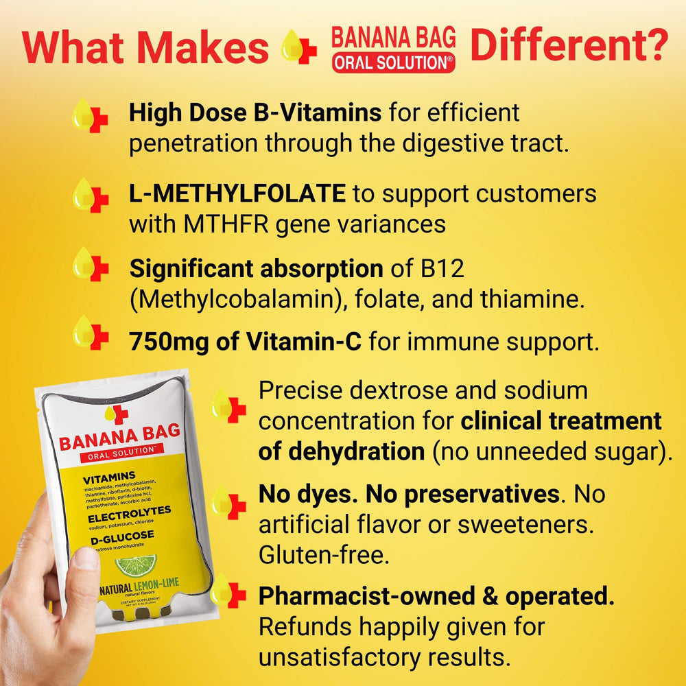Banana Bag nutrition label highlights vitamin C content.