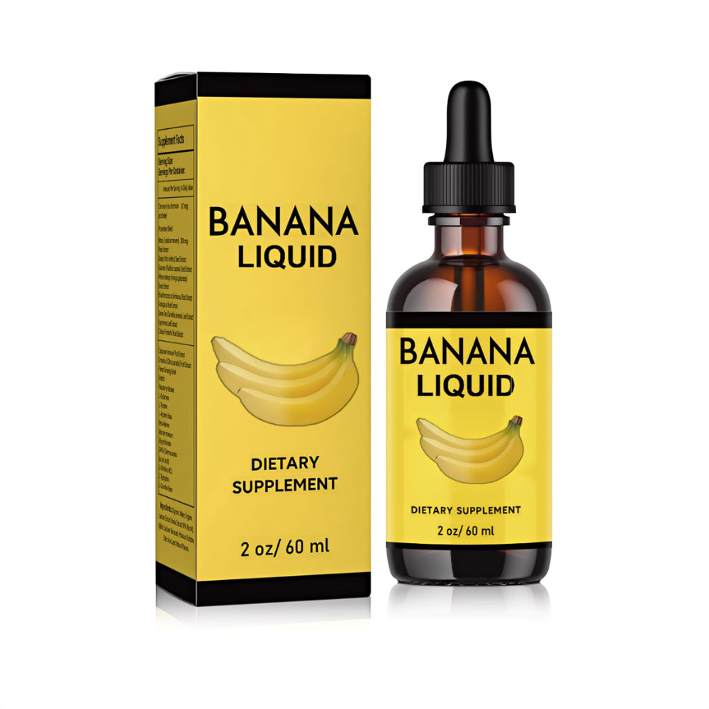 BananaBloom original banana liquid bottle demonstrates an easy daily supplement option.