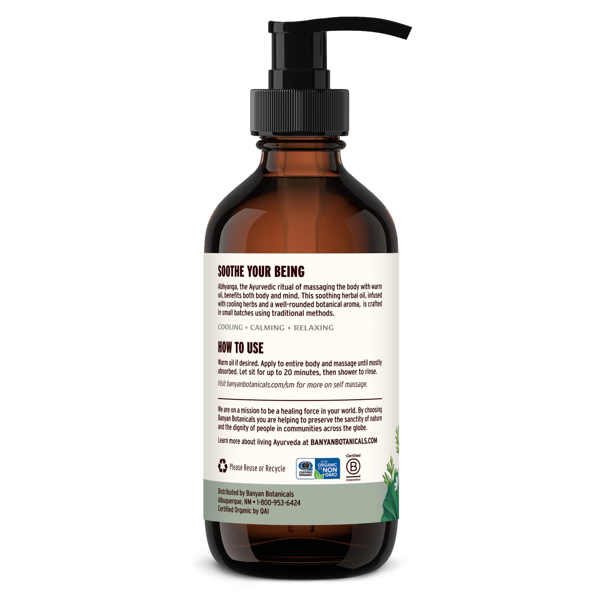 8 oz bottle designed for daily self-massage rituals
