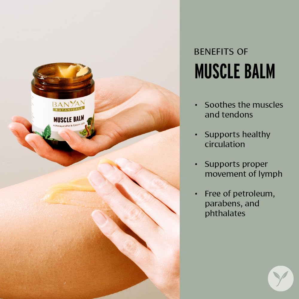 Banyan Botanicals Ashwagandha root highlights adaptogenic support options for tired muscles