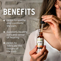 Warm oil application in Banyan Botanicals Ear Oil for gentle ear care