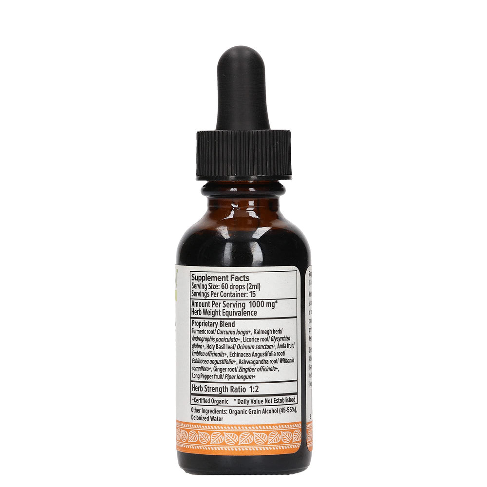 Sustainable packaging and fair trade notes on Immune Strong label