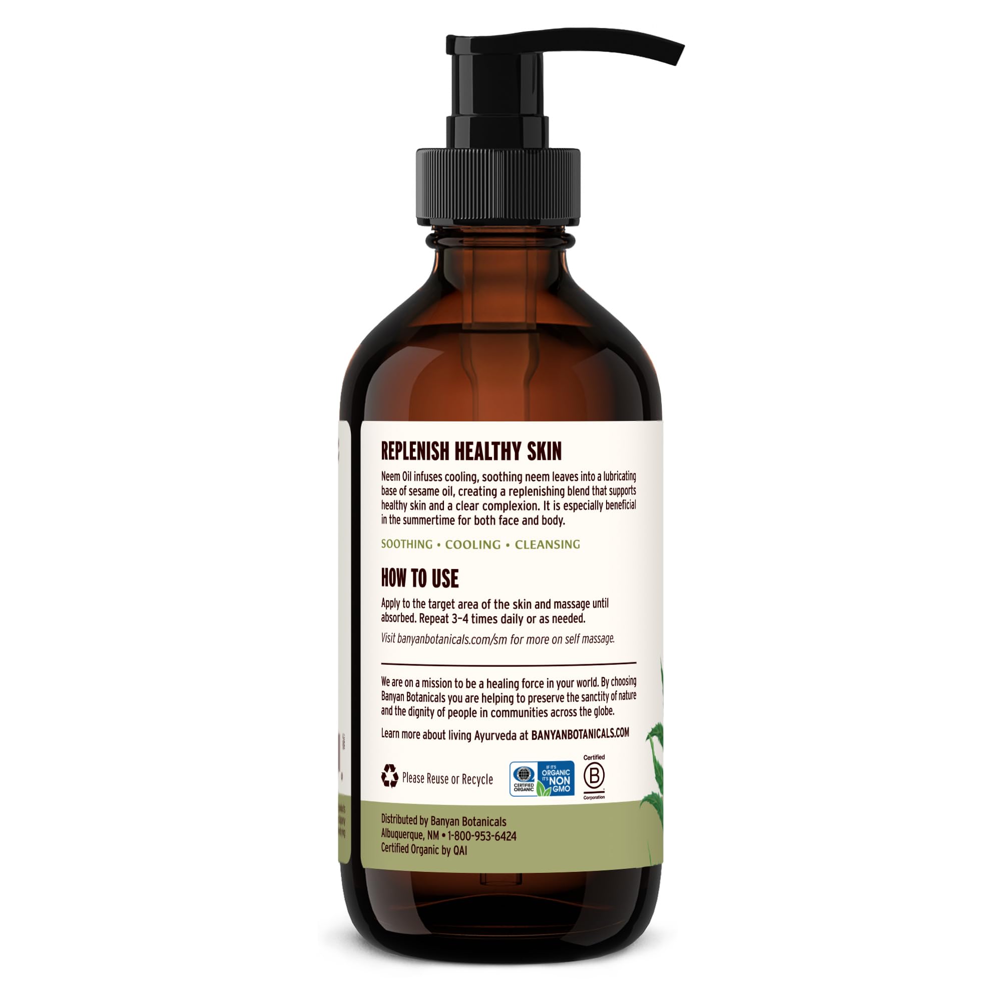 Banyan Botanicals Neem Oil organic sourcing and fair trade claim