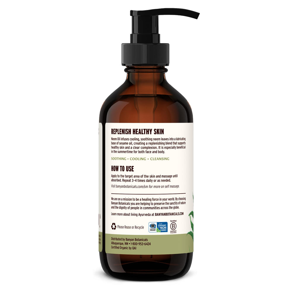 Banyan Botanicals Neem Oil organic sourcing and fair trade claim