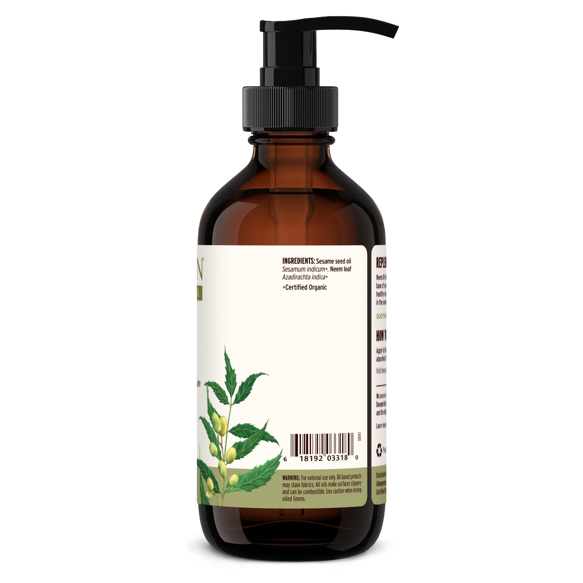 Banyan Botanicals Neem Oil third-party testing seal ensures quality