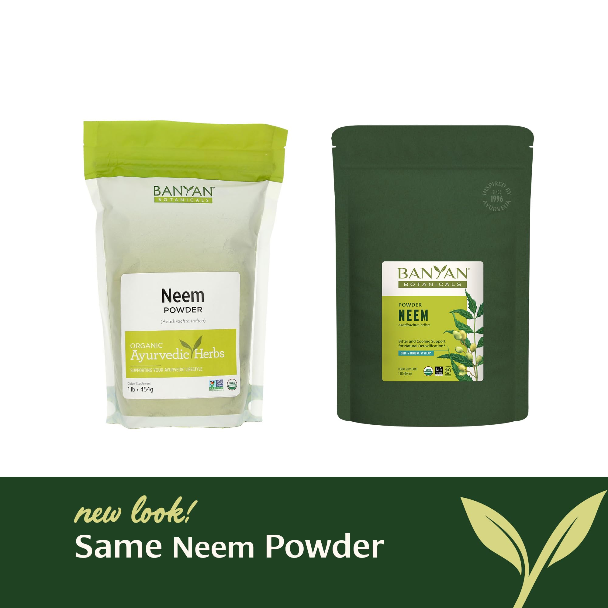 Measuring scoop beside neem powder jar for daily use