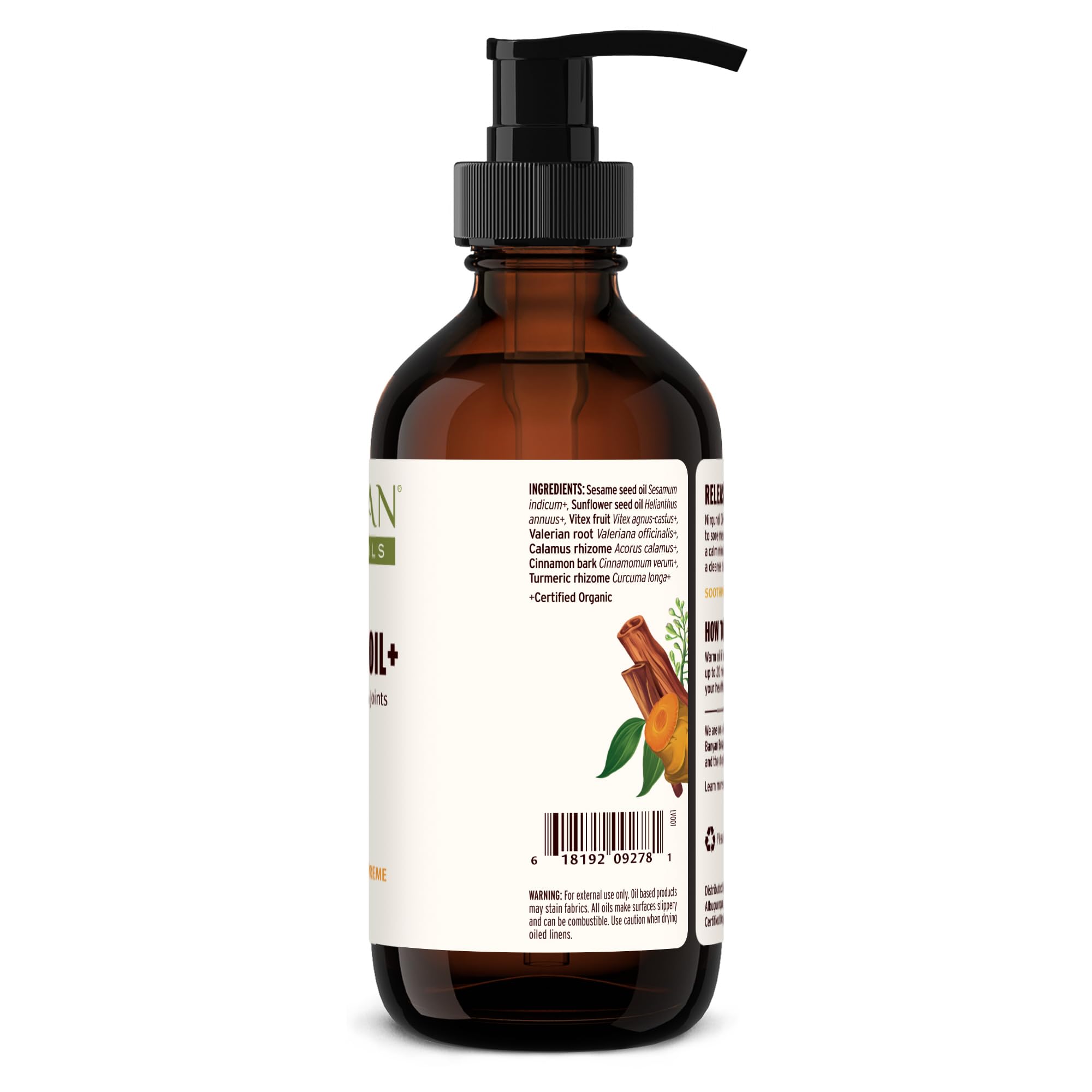 Banyan Botanicals Nirgundi Oil+ 8-ounce bottle ready for daily self-care