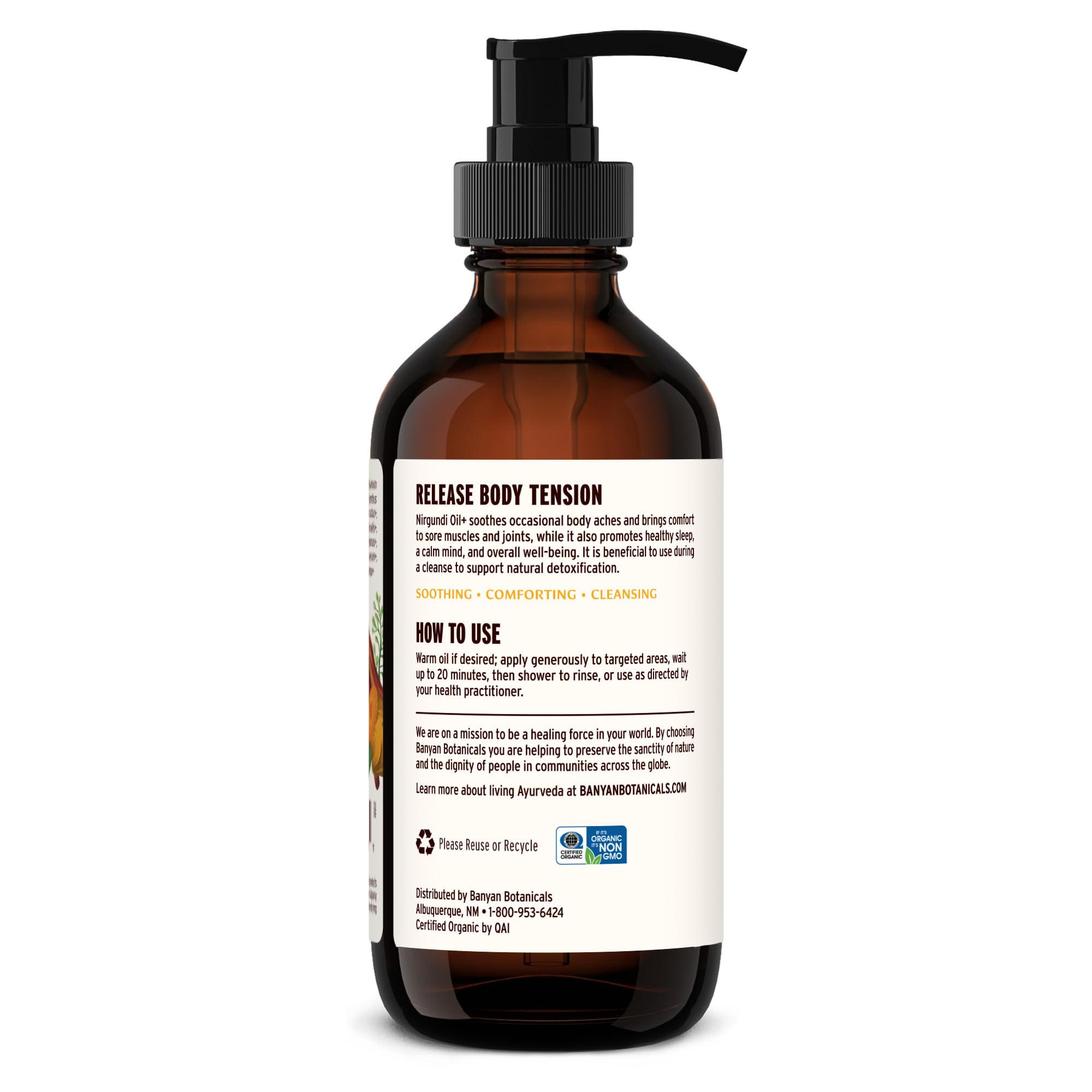Banyan Botanicals Nirgundi Oil+ valerian root and vitex blend visual